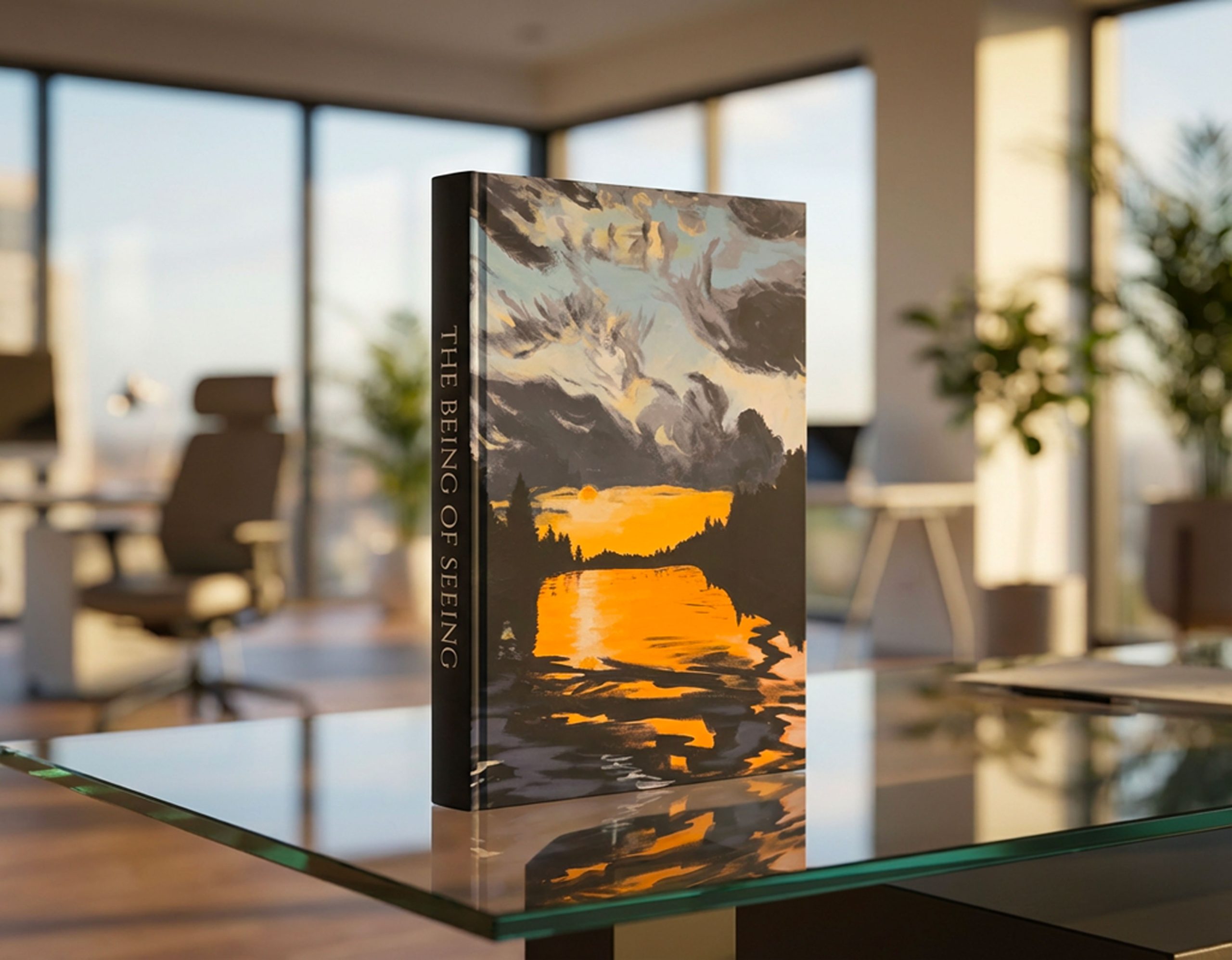 the being of seeing book in a modern office space